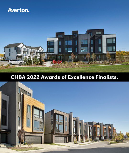 AvertonHomes's tweet photo. We’re gearing up for this weekend’s @chba_edmonton 2022 Awards of Excellence in Housing. We can’t wait to celebrate with our fellow nominees as a finalist in 8 categories, incl. Best Townhome Duplex Community for Midtown &amp; Pivot! #averton #yeg #ab #edmonton #chbaedmonton #aoe2022 https://t.co/ZqdKosnDxh