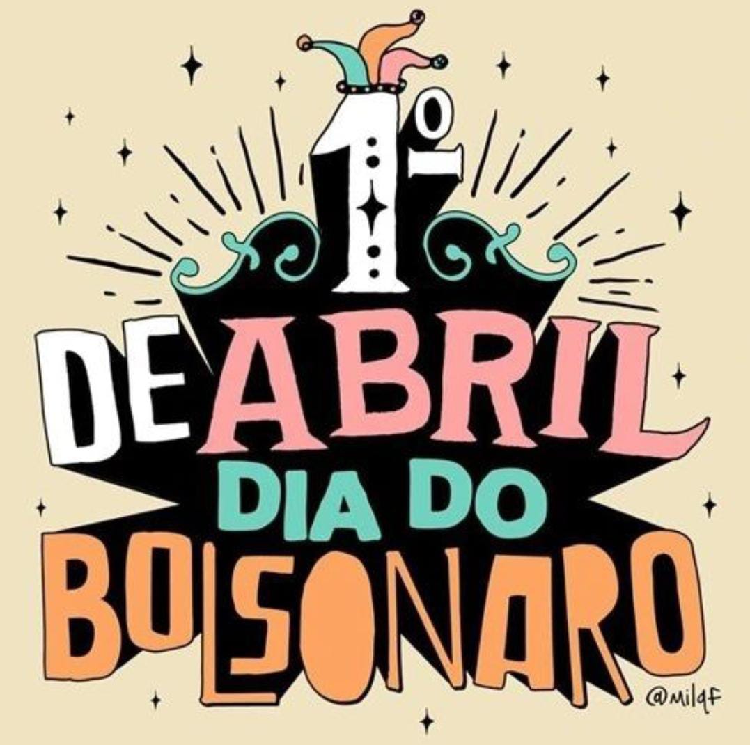 DistopiaBrazil's tweet photo. 1° de abril 
Conte aqui uma mentira do Bolsonaro 
#BolsonaroMentiroso 
👇👇👇 https://t.co/gWhqA2O6Gx