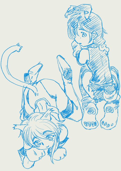 ただウチの子たち(12)の尻を描きたかっただけの落描き 