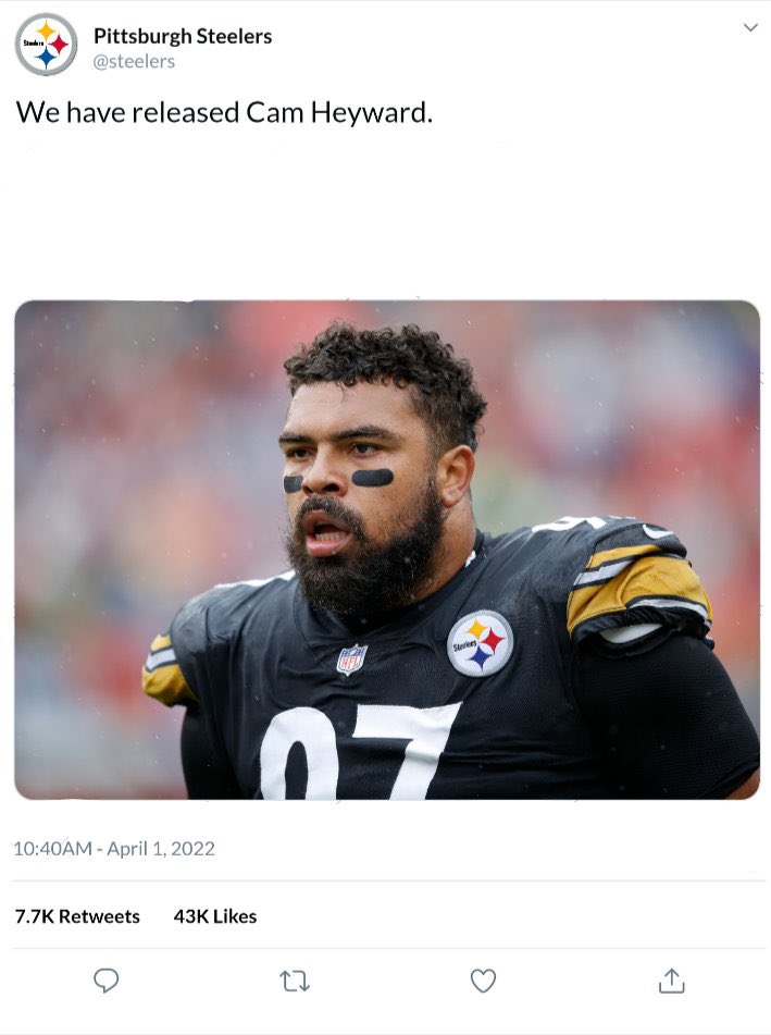 Cam Heyward tweet media