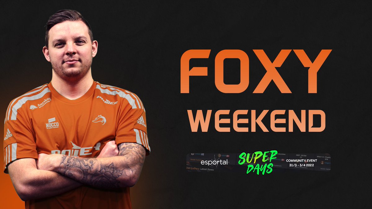 For en helg dette blir! Endelig er det SuperDays på <a href="/EsportalNO/">Esportal Norway</a> tune inn på Twitch.tv/snowcase for å bli med på morroa ⚔️💖 #grindweekend #getfoxed