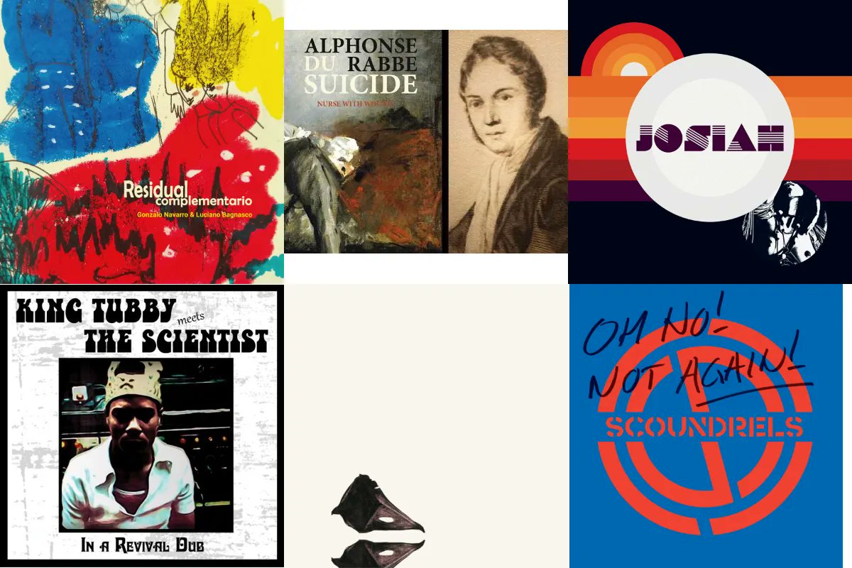 ShinyBeastHQ's tweet photo. Weekly choice:
Luciano Bagnasco and Gonzalo Navarro - 'Residual Complementario'
Alphonse Rabbe, Nurse With Wound Official - 'Du suicide' (book + CD)
Josiah - 'Josiah'
King Tubby meets The Scientist - 'In A Revival Dub'
Coil - 'The New Backwards'
Scoundrels - 'Oh No ! Not Again !' https://t.co/1mVNMDEmVQ