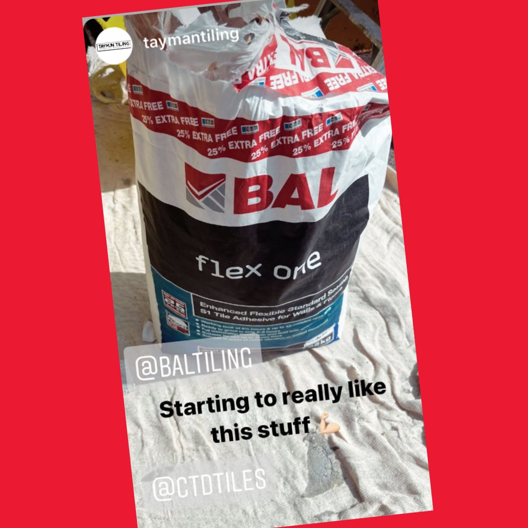 BALtiling's tweet photo. ๐ฃ TESTIMONIAL ๐ฃ
Thanks Tayman Tiling@Tayman Tiling for this! ๐
Are you a fan?? Why not share your Flex One project pics? ๐ธ
#FlexOne #Adhesive #Tiling #BALTiling https://t.co/hEc48PFrmd
