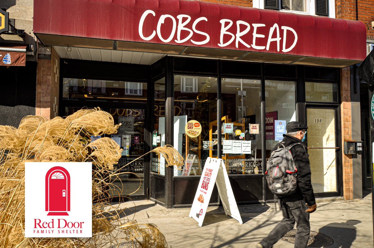 BroadviewDanBIA's tweet photo. Help our friends #cobsdanforth raise their goal of $4000 towards @RedDoorFamilySh !! Tomorrow will be their last day, and also the biggest, as it is their annual #DoughnationDay where they ramp up their fundraiser to their local charity of choice… @COBSBread https://t.co/tFee5wCHwf