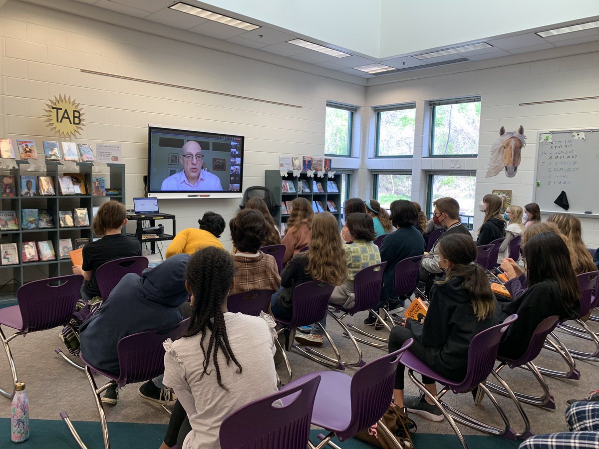 GunstonLibrary's tweet image. All TAB author visit with @gordonkorman today!! So grateful for the partnership with @APSLibrarians and @ArlingtonVALib!! What a wonderful day of community for our TAB readers across APS middle schools.