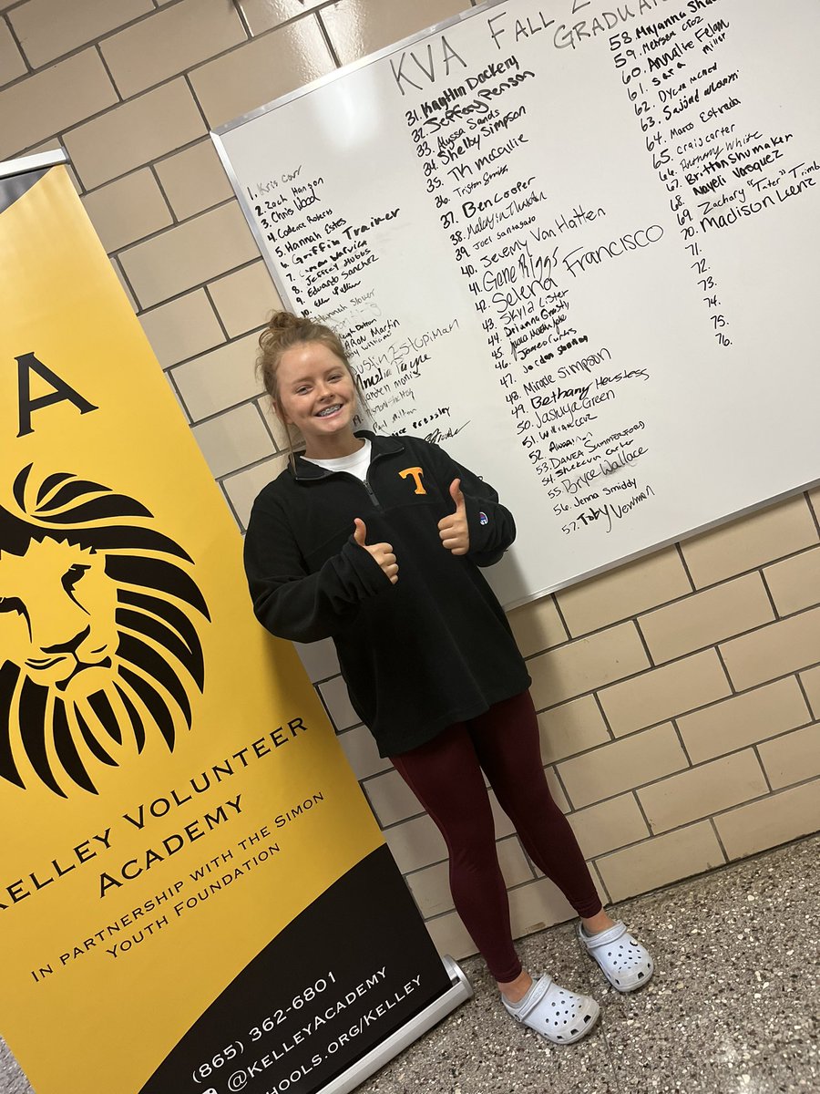 KelleyAcademy's tweet photo. Two thumbs up for Madison Lenz!!! We will miss you! @HVAHawks https://t.co/Nxr2FX47jn