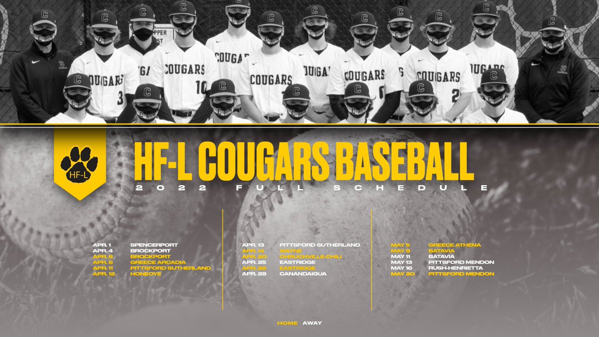 HFLCSDAthletics's tweet photo. It’s Opening Day for the Varsity Baseball team with a 4:30 pm first pitch at @Ranger_Sports . Here’s the Baseball team’s entire 2022 regular season slate. #CougarPride https://t.co/OjEFZfgBxK