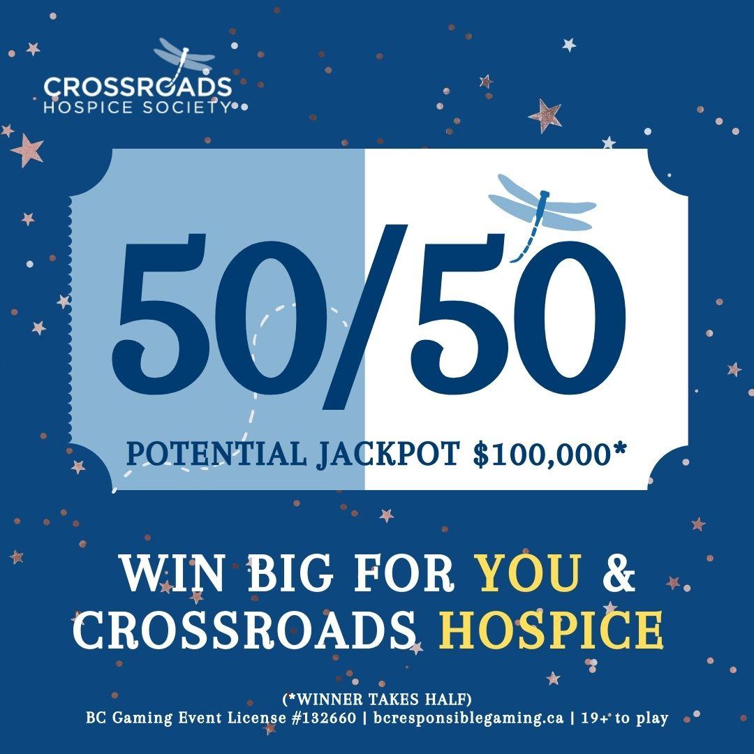 IT'S BACK! Buy your Crossroads Hospice 50/50 tickets now for a chance to win big AND show your support for compassionate, quality hospice care &amp; grief support in our community. Visit: chs.rafflenexus.com 

#CHSraffle #5050