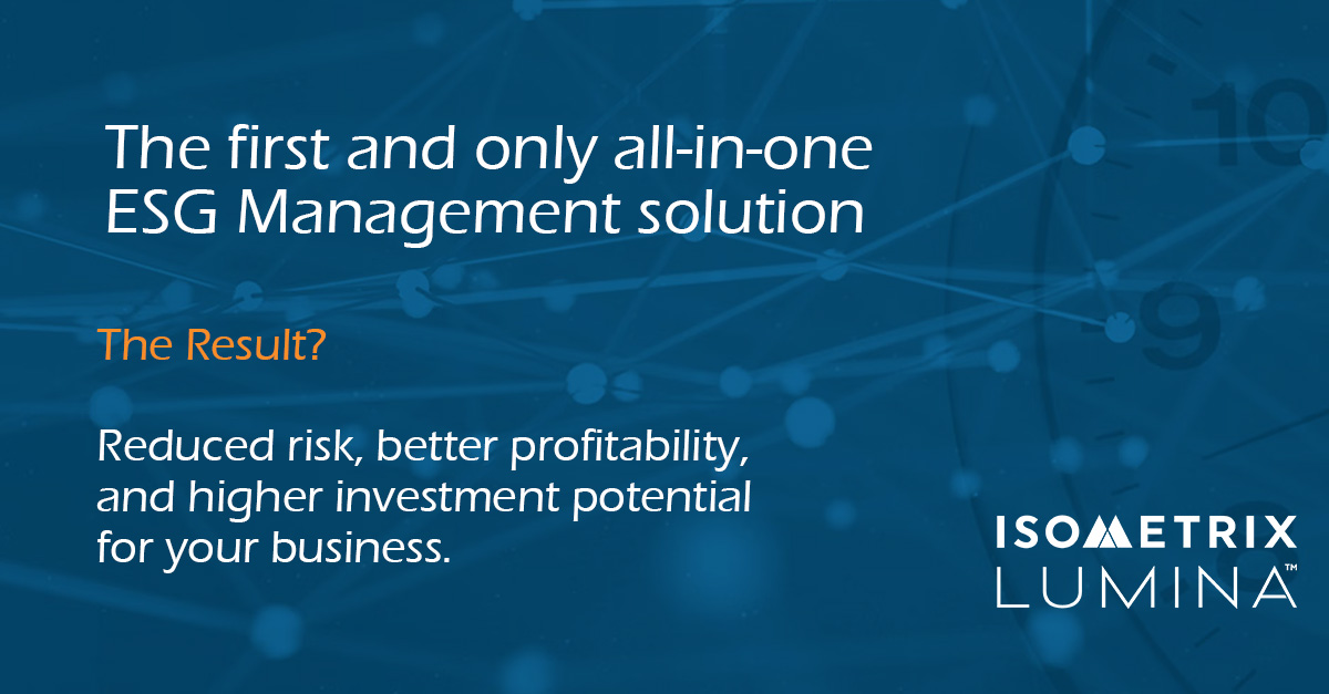 safeopedia's tweet photo. Built using the world’s latest technology, the @IsoMetrixGRC Lumina platform hosts the first and only all-in-one ESG management solution. It’s flexible, scalable, & intuitive to use https://t.co/ogROzdD0CQ
#ESG #riskmanagementsoftware #sustainability #ESGreporting https://t.co/Y7hR6RamuM
