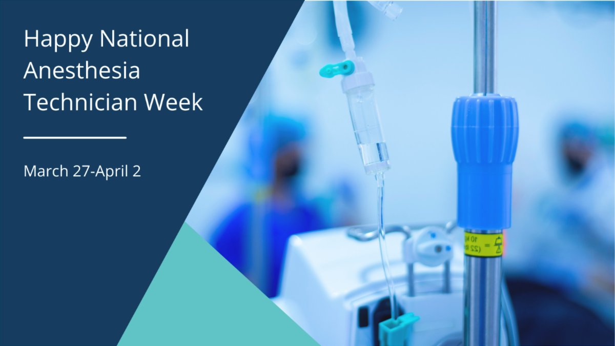 AnesAssistants's tweet photo. Happy National Anesthesia Technician Week to our ACT colleagues! https://t.co/OYl7EpqPsc