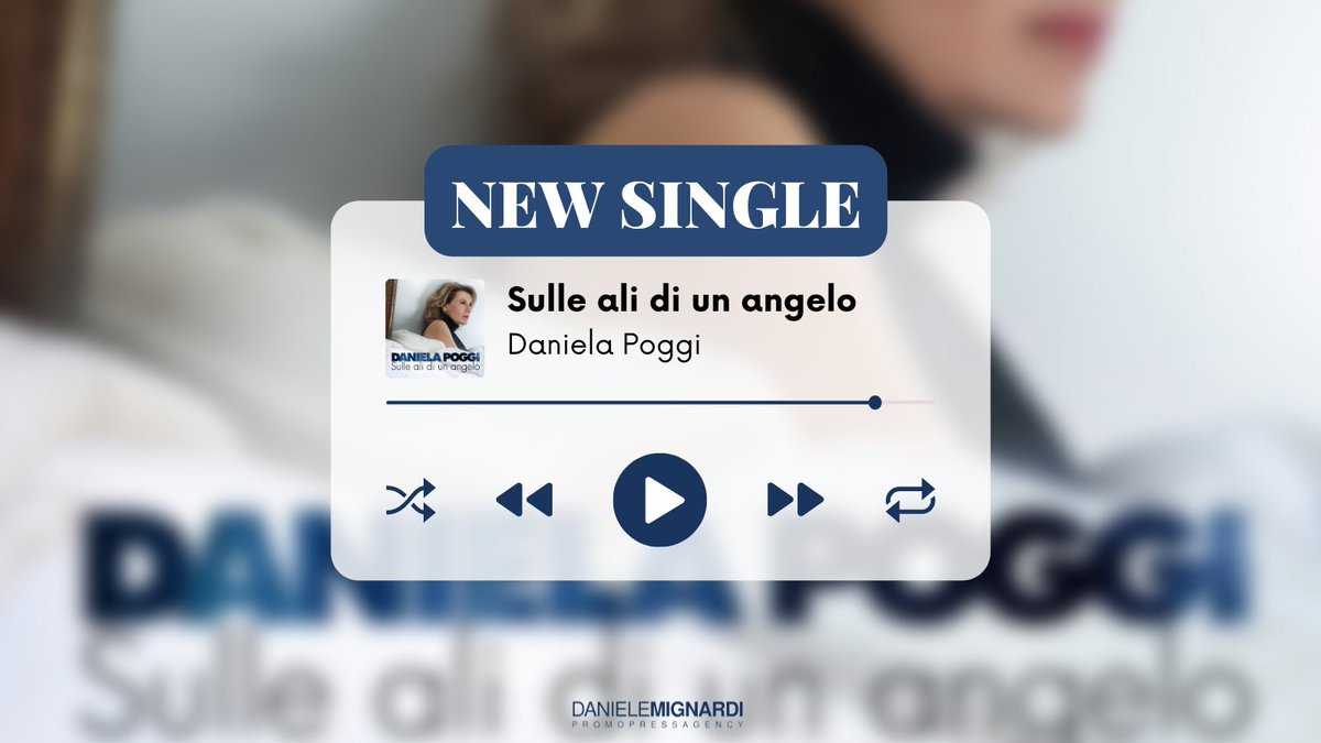 È disponibile da oggi Sulle ali di un angelo, il nuovo singolo di Daniela Poggi, una dolce dedica "d'amore, di speranza e di luce" dedicata a tutte le persone che non hanno più accanto la persona amata. 
@PoggiActress <a href="/Mario_Lavezzi/">Mario Lavezzi</a> <a href="/NarIntRecords/">Nar International</a> #sullealidiunangelo