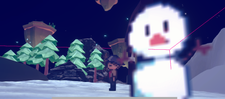 ChillCube3's tweet photo. Was trying to make a screenshot and then the snowman jump into frame #gamedev #IndieGameDev #PixelArt https://t.co/yP6hZy8ra4