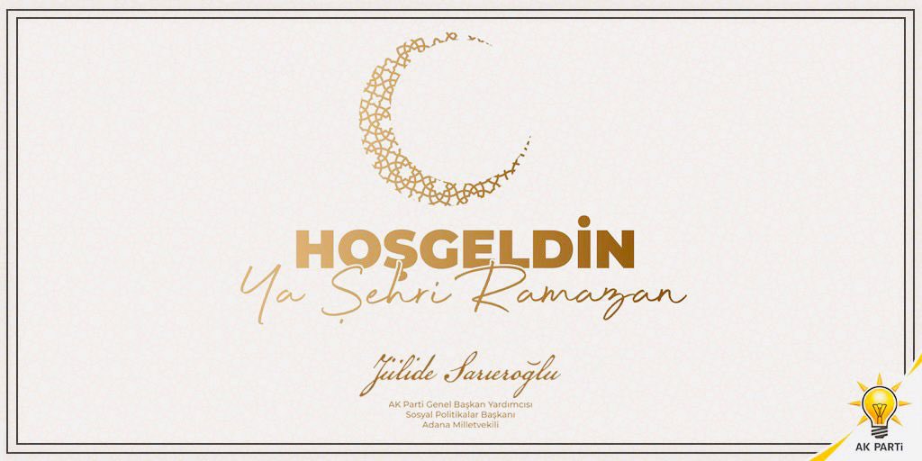 Hoşgeldin Ya Şehr-i Ramazan 🌙 

Rahmet, mağfiret, bereket ayı Ramazan-ı Şerif’in; ülkemiz, milletimiz ve tüm İslam âlemi için sağlık, huzur, bolluk, bereket ve hayırlara vesile olmasını diliyorum. 

Rabbim sevdiklerimizle Kadir gecesine ve Bayrama sağlıkla ulaşmayı nasip etsin.