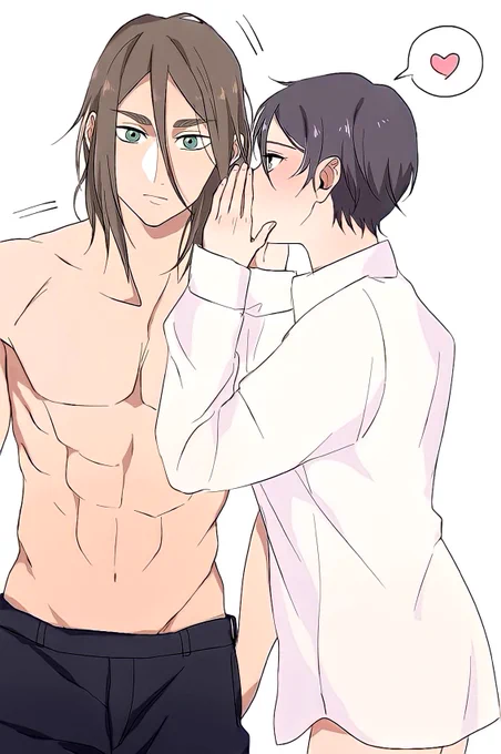 #進撃の巨人 #エレミカ #eremika 
雑だけど可愛いから供養‼︎

ある朝のエレミカ/ 