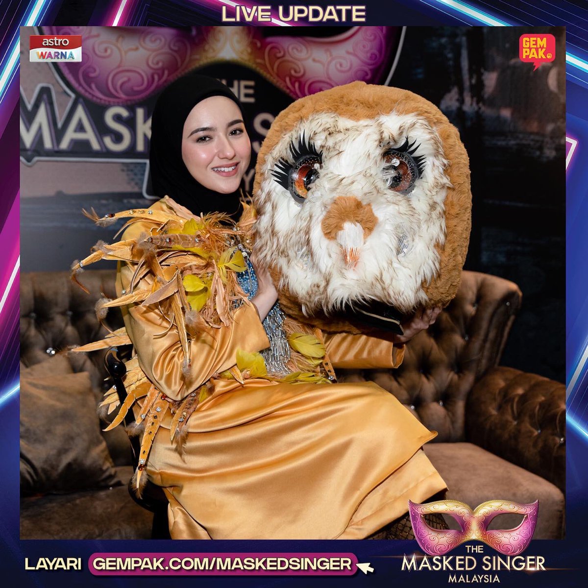Astro_Gempak's tweet photo. #GempakLive: Burung Hantu yang sentiasa cool! Hello Hannah Delisha ๐๐
Tonton video menarik persembahan di https://t.co/UFsYmMEXGT sekarang!
.
#TheMaskedSingerMalaysia
#SiapaDiSebalikTopeng
#TheMaskedSingerMY2
#TMSM2
#TMSM
#SelongkarKasiBongkar https://t.co/dOXtslSEcP