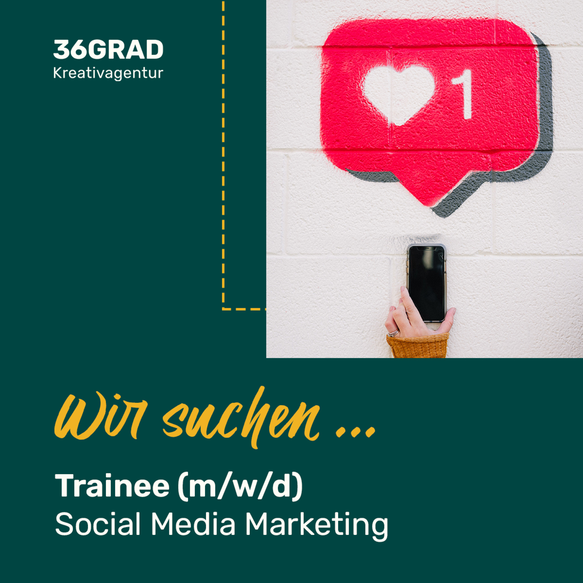 36grad_Agentur's tweet photo. Trainee (m/w/d) gesucht! 📲 Dynamisches junges Expertenteam | Kölner Innenstadt | spannende &amp; abwechslungsreiche Kundenprojekte ➡️ BOCK? 

Dann geht's für dich einmal hier entlang: https://t.co/Hh2IXbTMUJ https://t.co/vTaTNQ6Agt