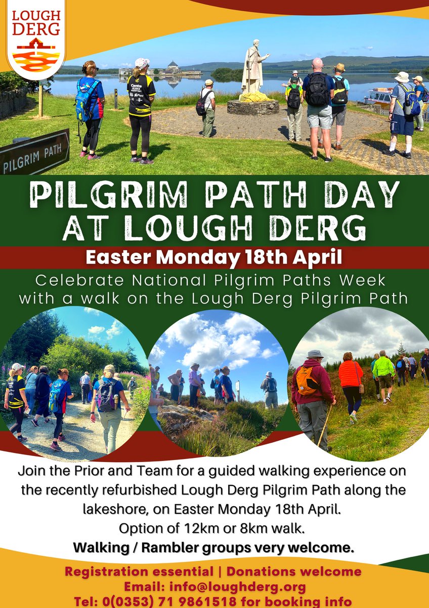 test Twitter Media - Celebrate Pilgrim Path Day at Lough Derg and join us along the loughshore Pilgrim Path this Easter Monday 18th April, with a 12k/8k walk guided by Fr La and our Team. Learn the history of St Patrick’s Purgatory with scenic viewpoints along the route. Email info@loughderg.org 🙏 https://t.co/R0fmq1JGyQ
