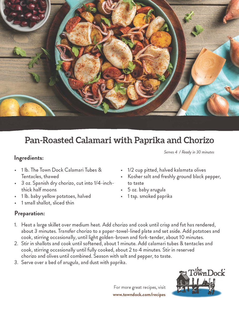 thetowndock's tweet photo. Have you had a long week? Well it's time to enjoy this evening with some Pan-Roasted Calamari paired with your favorite glass of wine.
#calamari #onepandish #squid #towndockcalamari #chorizo #dinner #healthyfoodchoices #calamarirings #panroasted #healthyrecipes #recipes https://t.co/sUgAqy34FM