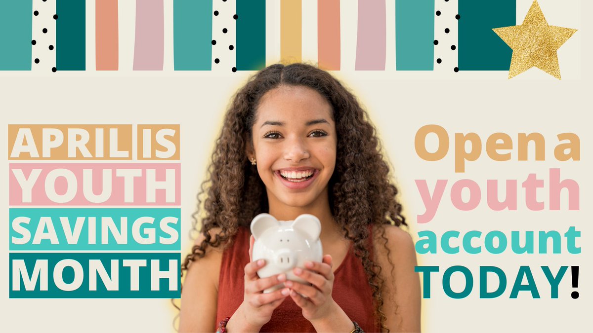 OneVisionFCU's tweet photo. It’s #nationalyouthsavingsmonth!
We are celebrating by offering a contest to all youngsters (17 or younger) during April. 
To enter:
🥇Open a Youth Savings Account OR
🥇Open a Student ONEAccount Checking OR
🥇 Open a Vision Starter Certificate Account!  

https://t.co/FVZzdjzXOw https://t.co/xSWp8Rh4oJ