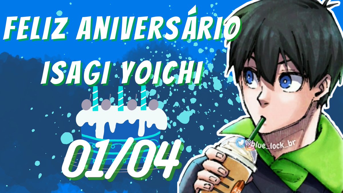 Blue_Lock_br's tweet photo. FELIZ ANIVERSÁRIO ISAGI YOICHI!🥳🎉💙🔒 https://t.co/lNrkj4wUqn