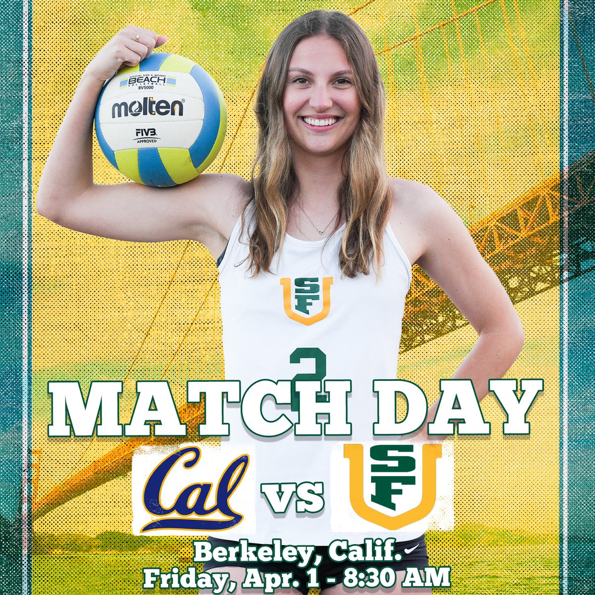 usfdonsbeachvb's tweet photo. Back at in Berkeley!

🆚Cal
⏰8:30 am
📍Clark Kerr Sand Courts (Berkeley, Calif.)

#USFDons | #WCCsports https://t.co/amp0pJFHw1