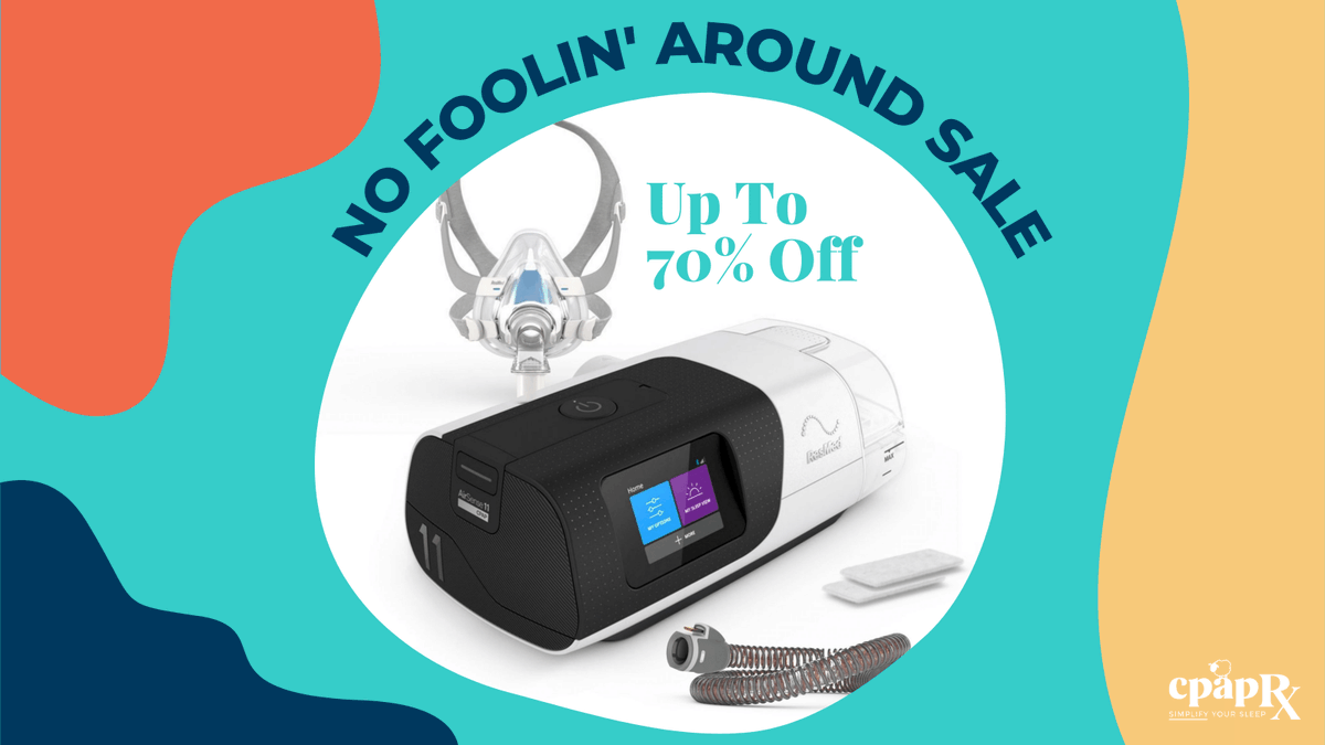 cpapRX's tweet photo. Our Patients Are No Fools.
Let us work harder while you sleep smarter! Our clinical team has developed the best #AirSense11 kits based on the most common patient needs. 

Not in the market for a machine upgrade? Check out our No Foolin’ Around Sale: https://t.co/OWIJuY8QPI

#CPAP https://t.co/MdIEUmGcAk