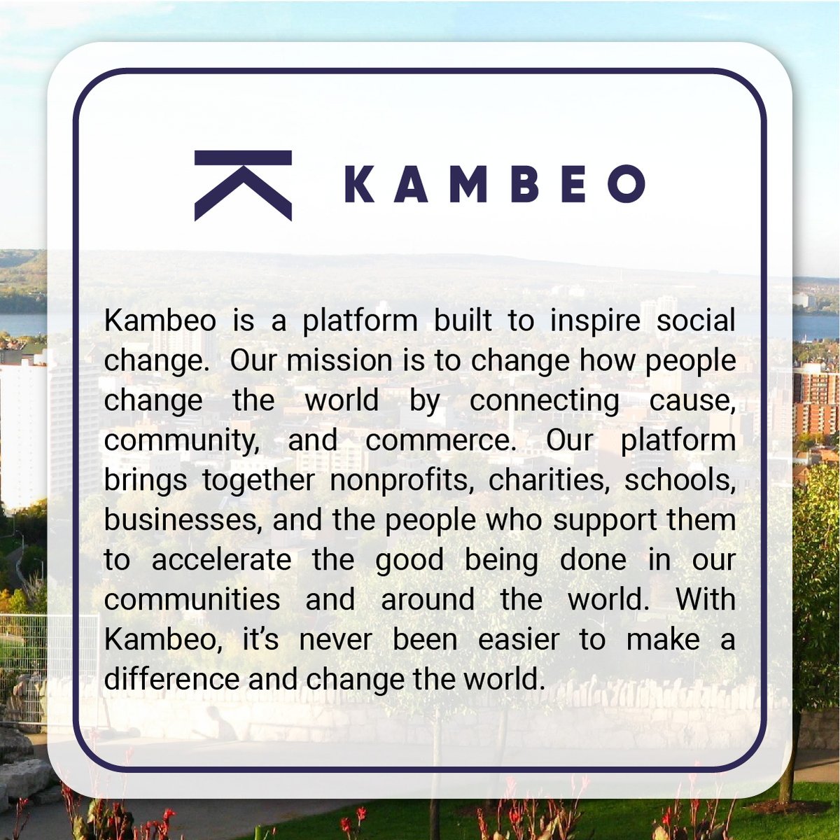 HamiltonHIVE's tweet photo. You may have known them as Gigit Marketplace, but now they are @kambeo_  with the mission to help those looking to help other. 

Follow us on Buzz Worthy to learn more about the Kambeo this Monday!

#buzzworthy #hamiltonhive #Entrepreneurship #Kambeo #hamont #hivex #startup https://t.co/TAzzqRIUoG
