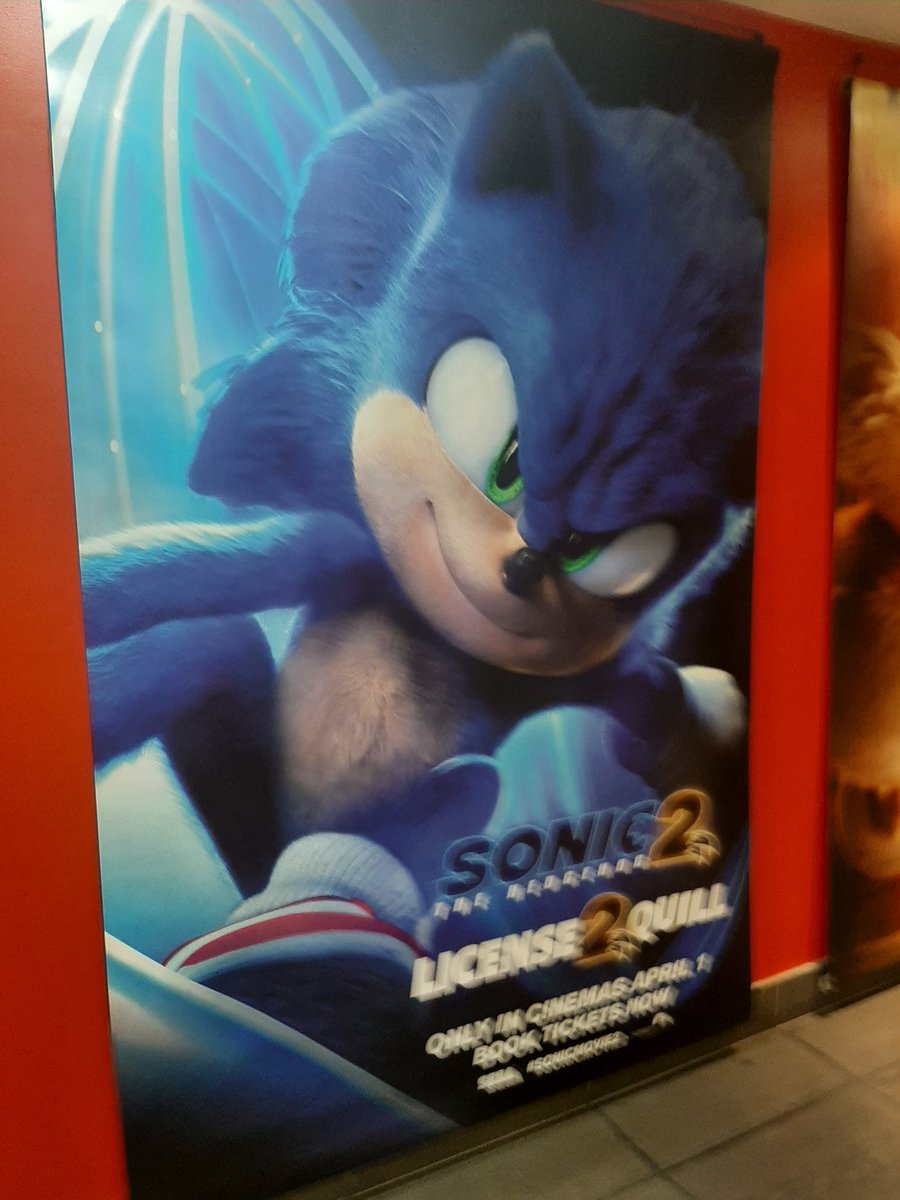 Out of Sonic the Hedgehog 2.
Oh. My. God. This beats the first movie so much. I nearly cried so much on the amount of love and passion it has to the Sonic franchise. 
It's so easily the best video game movie to exist and i can't wait to rewatch this in theaters again and again!!! https://t.co/jMtziZBiQD