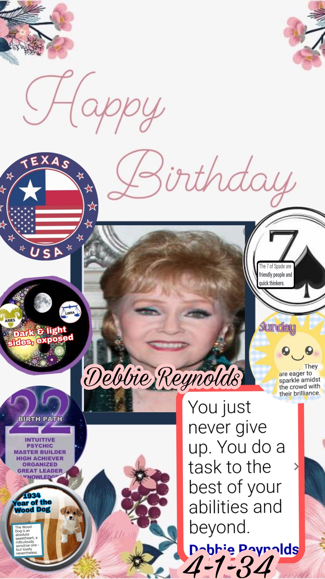Happy posthumous birthday to Debbie Reynolds     