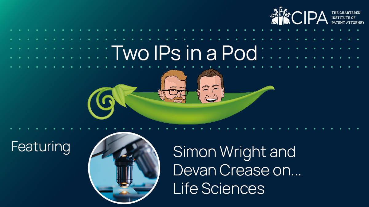What are the exciting and pressing issues in the world of Life Sciences and IP? Listen to the latest episode of Two IPs in Pod to find out! cipa.buzzsprout.com/1045420/103524…