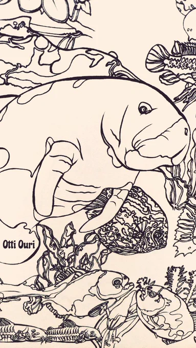 新しい絵にはマナティも棲息😃💕

Otti、目下"水草地獄"を満喫中です🌿🐟️🐠🐢

#OttiOuri #art #Artist #illustraion #popart #イラスト #絵描きさんと繫がりたい #途中経過 