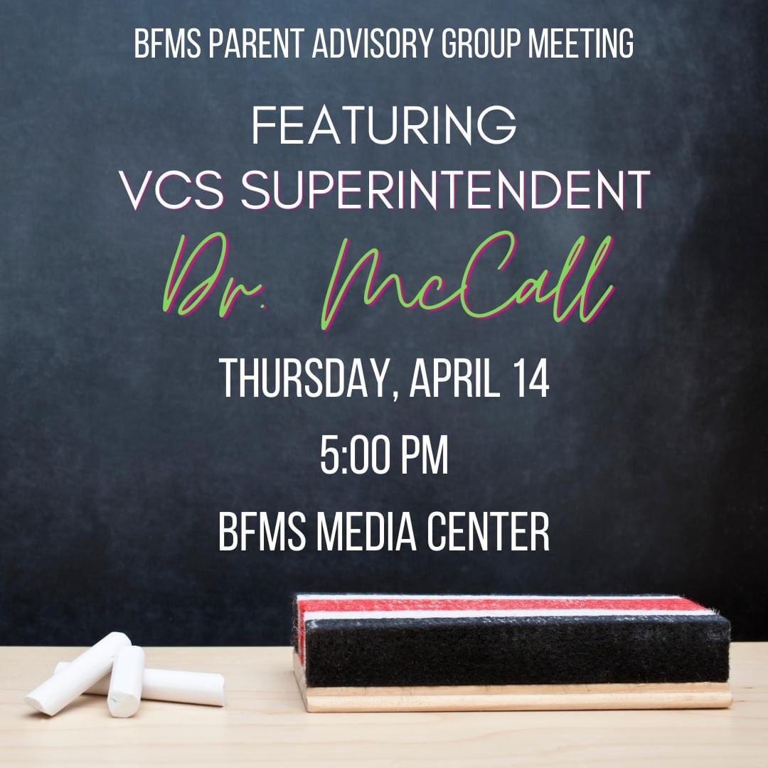 Come join us! All BFMS parents are invited!