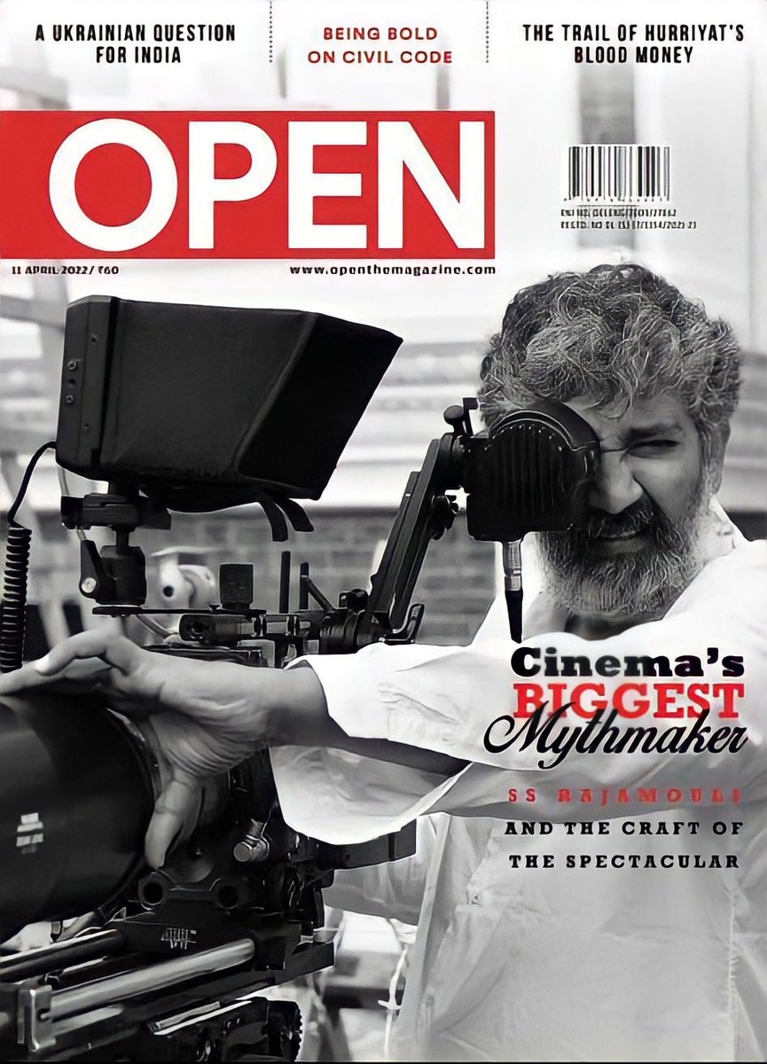 'Cinema's Biggest Mythmaker', @ssrajamouli graces the April cover of #OpenMagazine! 

#SpiceAtWork #SpiceSocial #SpicePR #SSRajamouli #RRRmovie #RRR #director #openmagazine #openmagazineindia #coverstory