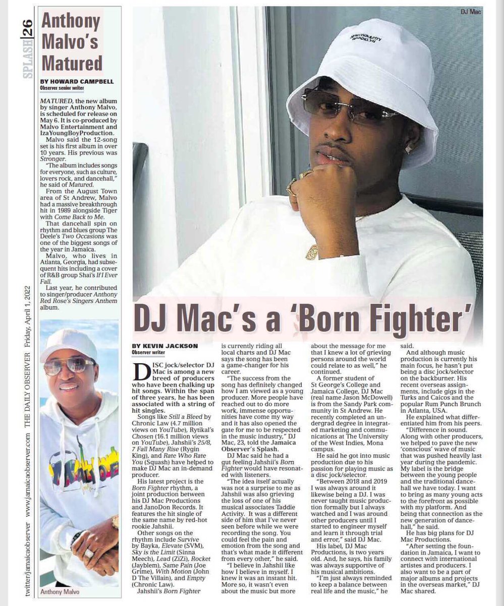 DJMAC__'s tweet photo. Front Page 🙏🏻🔥. Pree my latest interview in the observer 

https://t.co/wQoBVMQHUd https://t.co/HdLJr0sKnz