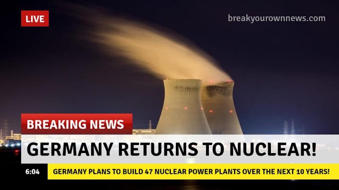 🔴 Germany 🇩🇪 returns to nuclear!