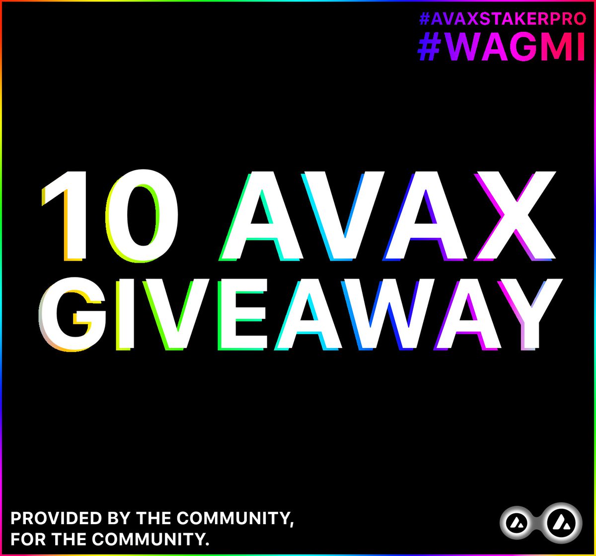 avaxstakerpro's tweet photo. ❕10 AVAX GIVEAWAY❕

1️⃣🥇Place - wins 4 AVAX
2️⃣🥈Place - wins 3 AVAX
3️⃣🥉Place - wins 2 AVAX
4️⃣🎖Place - wins 1 AVAX

▶️Sign-up here:
https://t.co/fRhXnp7N4l

✅Giveaway wallet:
https://t.co/pOcVnu746G

🏆Winners announced at:
10:00 PM UTC 04/04/2022
#avaxstakerpro #avax https://t.co/9BPkvDdgqL