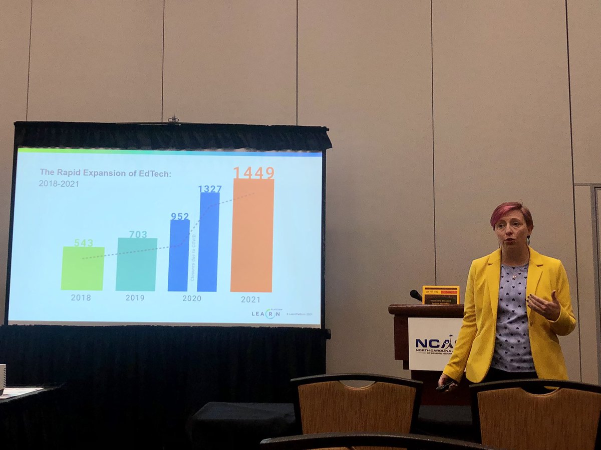 katelriley's tweet photo. Superstar over here! So much fun seeing @RimmerEdTech speak on #edtech #ROI 📈 @NCASAtweets @LearnPlatformUS https://t.co/2gtHdGKUA3
