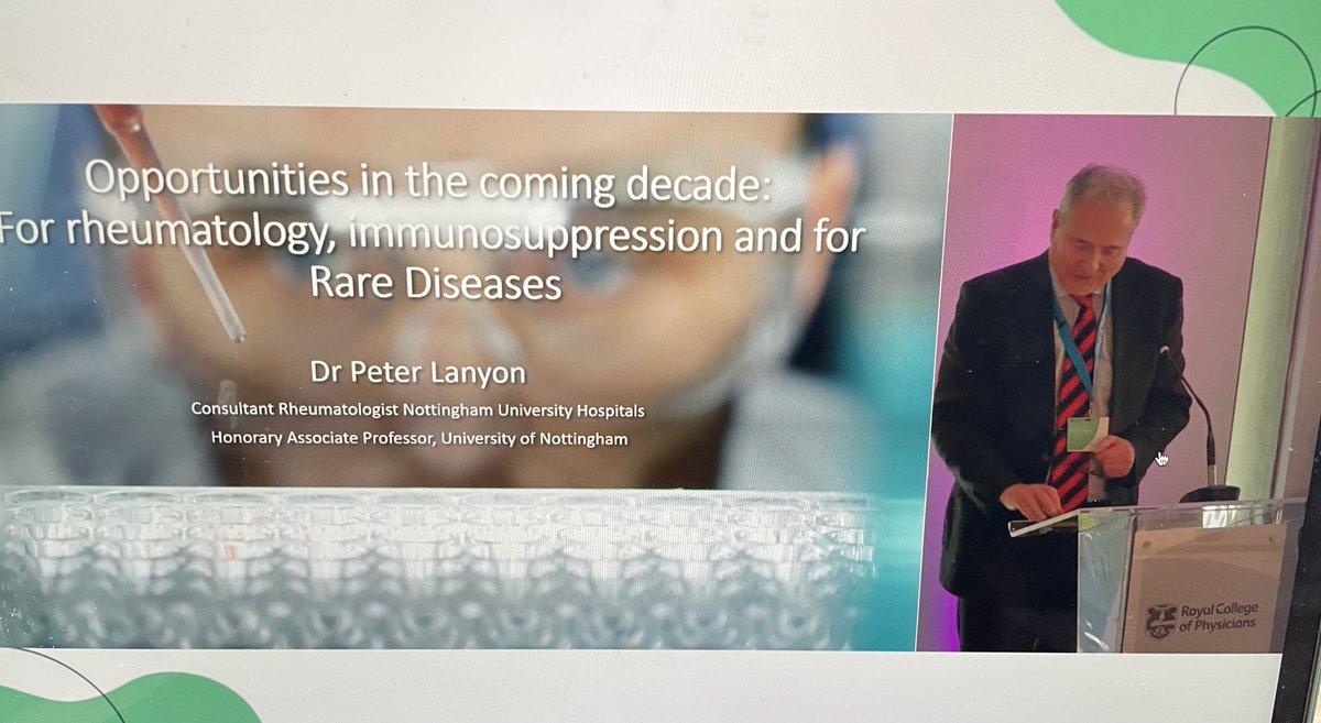 Familiar face and expert Rheumatologist from <a href="/nottmhospitals/">Nottingham University Hospitals</a> representing at #RCPMed22  👐🏻👃🏻🫁🩺 <a href="/lanyon_peter/">Peter Lanyon</a> <a href="/RCPhysicians/">Royal College of Physicians</a>