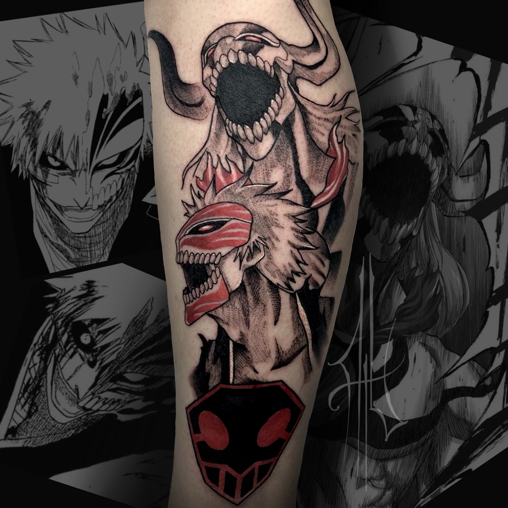 Bleach Hollow Mask Tattoo