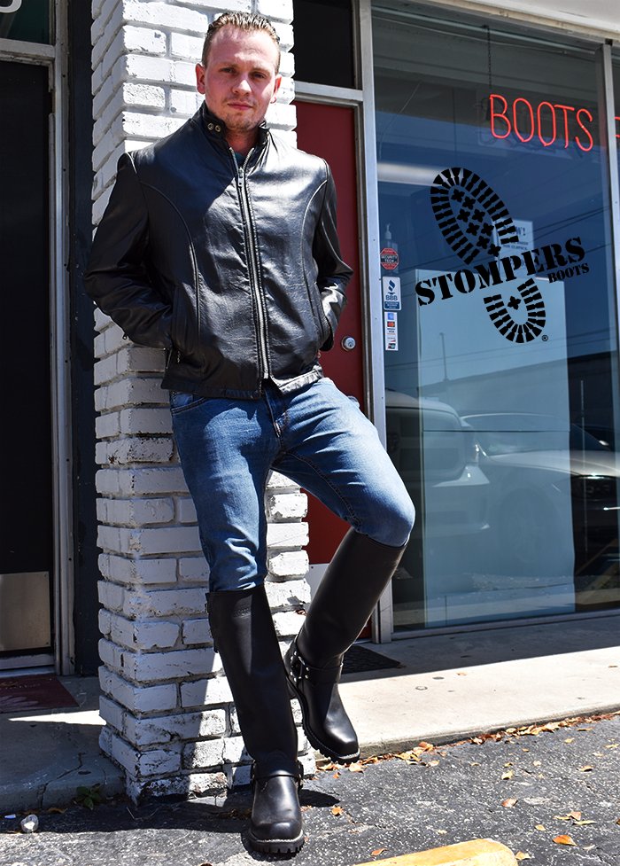 StompersBoots's tweet photo. Love the stylish look of leather but running on a budget? This jacket and many more jackets and boots are now available at Stompers Boots Consignment! Come on in and let's get stylish! https://t.co/rdeowyEfD3