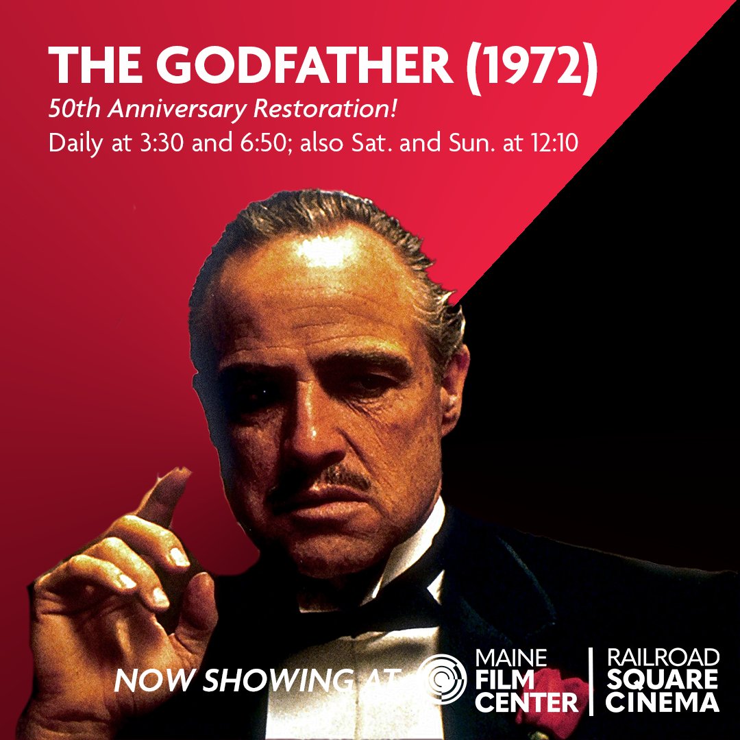 mainefilmcenter's tweet photo. See what's playing this week (Apr 1-7) at Railroad Square!

🤟 CODA
🌹 THE GODFATHER
🧙‍♀️ YOU WON'T BE ALONE
🌨️ INFINITE STORM
🎨 MAYA LIN: A STRONG CLEAR VISION (1 show on 4/2)

#SeeYouAtTheSquare
https://t.co/MFMNTfQOcF https://t.co/mF3UZUDZRO