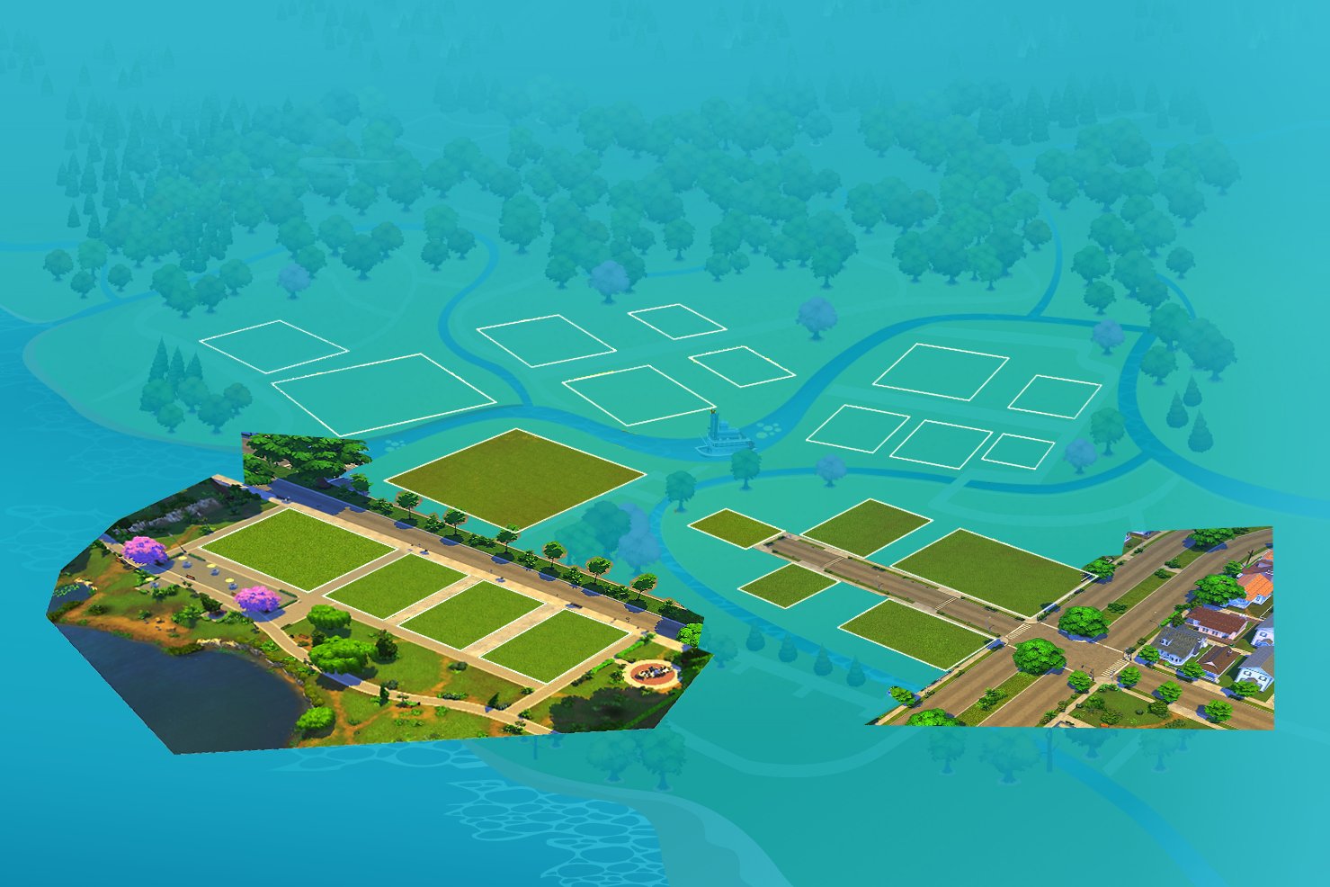 20th Century Plumbob ✨ on Twitter: "✨MAP REPLACEMENTS WIP✨ Hey Simmers!  💖This April, I'll be working on four new world maps! Here's a preview for  Willow Creek, Batuu, Windenburg, and Mt. Komorebi!