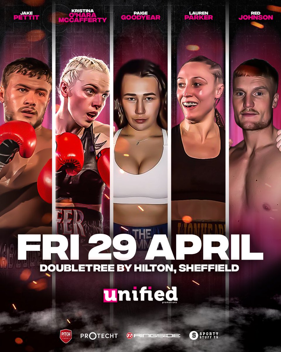 Unified_Promo's tweet photo. The Line Up 🥊 

Friday 29 April is going to be BIG 💥

#boxing #proboxing #fightnight #unifiedpromotions 

@SSchofieldOBE @RichPoxon @GarethADaviesDT @NewAgeBoxingUK @PitchBoxing @LParkerBoxer @Kristi_oh @GoodyearHammer @jakepacman3 https://t.co/CVHPbAUowP