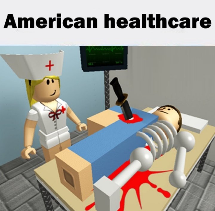 QualityRBXMemes's tweet photo. American healthcare

#Roblox https://t.co/7S5cn3JxUo
