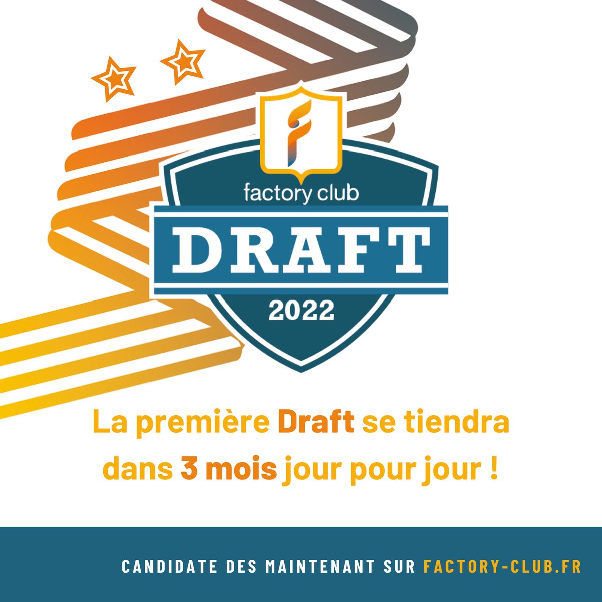 FactoryClubFR's tweet photo. On est à 3 mois de La Draft 2022 🔥🔥🔥 C’est le moment de candidater et de proposer ton projet à des investisseurs ambitieux! Tu as jusqu’au 8 Mai pour monter ton dossier et finir notre parcours !
https://t.co/DsLlOcfs30
#ThePlaceToBuild #entrepreneurs #entrepreneuriat #france https://t.co/SjwA87ngeY