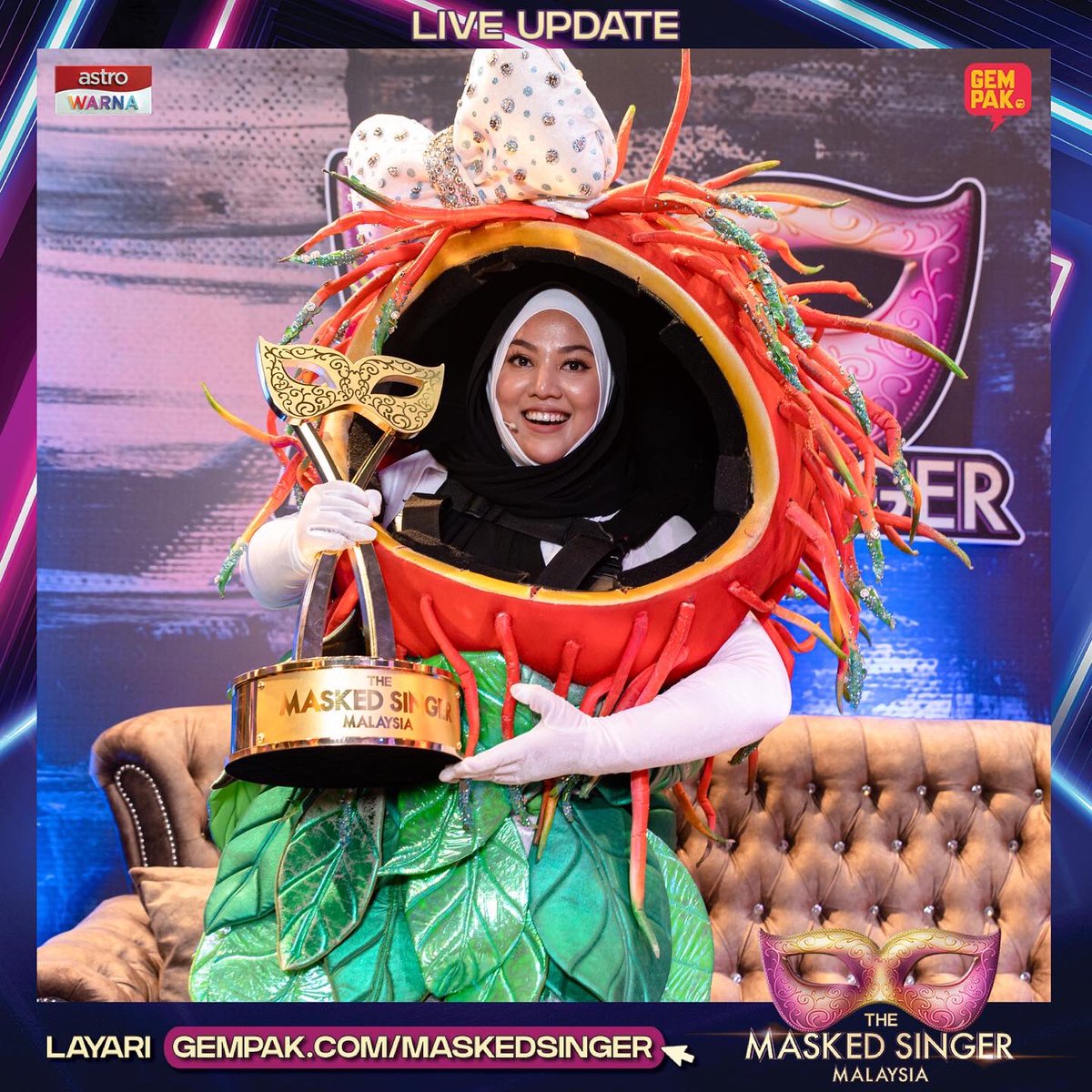 Astro_Gempak's tweet photo. #GempakLive: Juara The Masked Singer Malaysia 2 ialah........ Shila Amzahโค๏ธโค๏ธโค๏ธโค๏ธ
Tonton video menarik persembahan di https://t.co/UFsYmMnmPl sekarang!
.
#TheMaskedSingerMalaysia
#SiapaDiSebalikTopeng
#TheMaskedSingerMY2
#TMSM2
#TMSM
#SelongkarKasiBongkar https://t.co/UblYDM1V4v