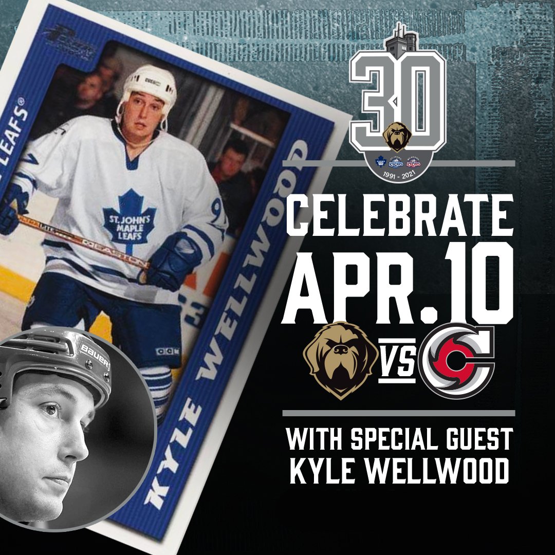 NLGrowlers's tweet photo. ◼️ 30 YEARS OF PRO HOCKEY◼️

📢BREAKING📢

Former St. John's Maple Leafs forward, KYLE WELLWOOD will join us on Sunday, April 10th as we celebrate 30 years of PRO HOCKEY in this province. 

Who else will join us? stay tuned.

🎟️-> https://t.co/9akvp20BlN

#RANTnROAR https://t.co/I8bdq8AX6e