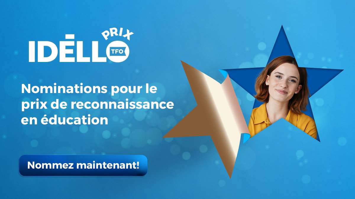 Le Prix IDÉLLO 2022, prix de reconnaissance en éducation! 🏆 

Nommez votre professionnelle et professionnel de l’éducation au Prix IDÉLLO qui met à l’honneur le travail, la passion et le sens de l’innovation dont fait preuve notre communauté éducative! 👉 prixidello.org