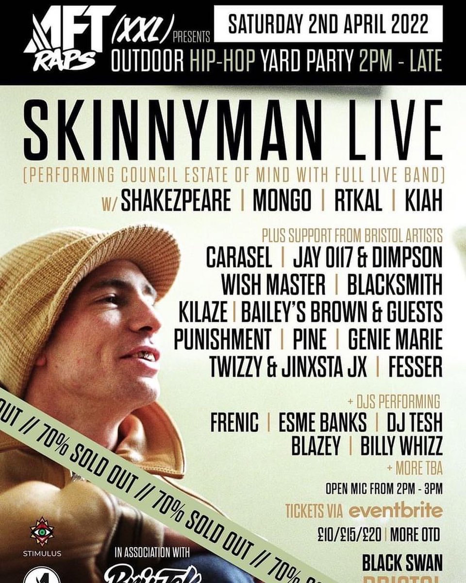 LuckyManagement's tweet photo. @skinnymanmudfamily courtesy of @aft_raps now with a side of @DashVillz ๐ฅ๐ฅ๐ฅJust added to the line upโฆโญ๏ธโญ๏ธโญ๏ธ Tomorrow, April 2ndโฆ22โ
โฆ
#art #music #life #dashvillz #skinnyman #mudfamily #aftraps #luckyhouse #luckyhousemanagement https://t.co/c4uXEAr1ub