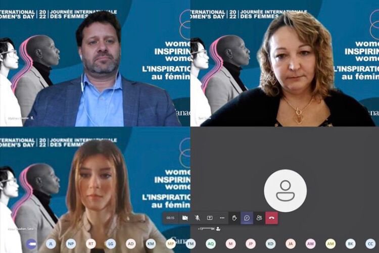 Sana_Absh's tweet photo. Wrapping up the month, I am humbled to have been part of an important panel discussion on the topic of gender-equal hybrid workplace that is #diverse, #equitable, &amp; #inclusive (DEI). Discussing #UnconsciousBias #Authenticity #ReverseMentorship #Allyship #Coaching with @IrwinABess https://t.co/ghCeWqDUUJ